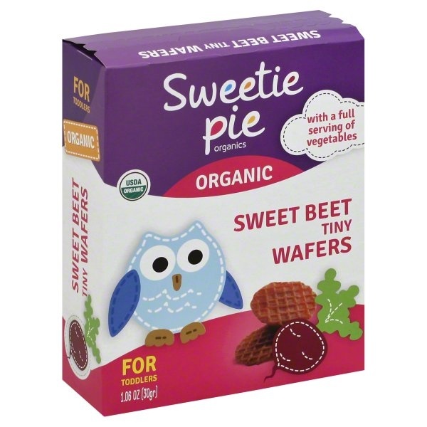 slide 1 of 1, Sweetie Pie Organics Wafers Sweet Beet Toddlers, 1 oz