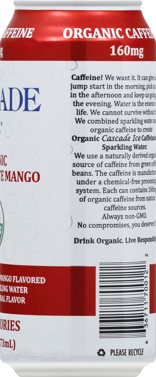 slide 4 of 9, Cascade Ice Organic Caffeinated Pomegranate Mango Sparkling Water - 16 oz, 16 oz