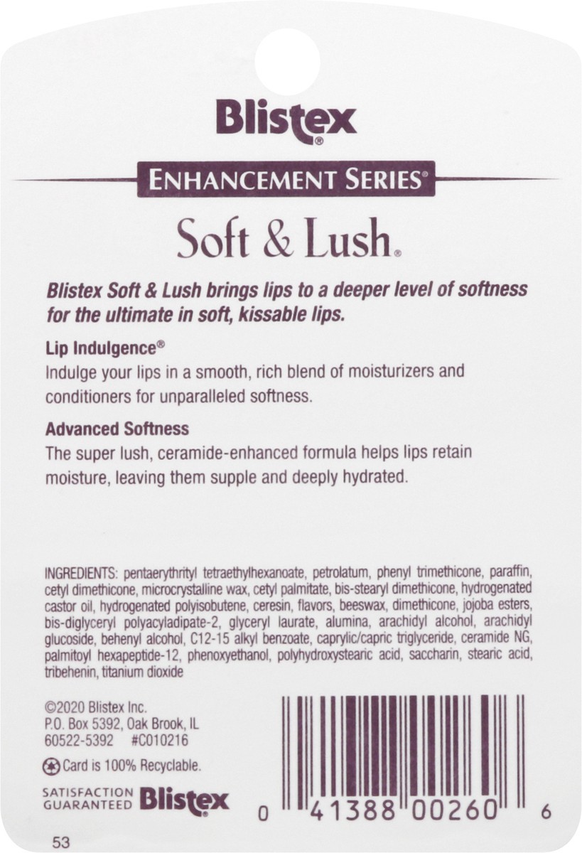 slide 5 of 9, Blistex Enhancement Series Soft & Lush Lip Moisturizer 0.13 oz, 0.13 oz