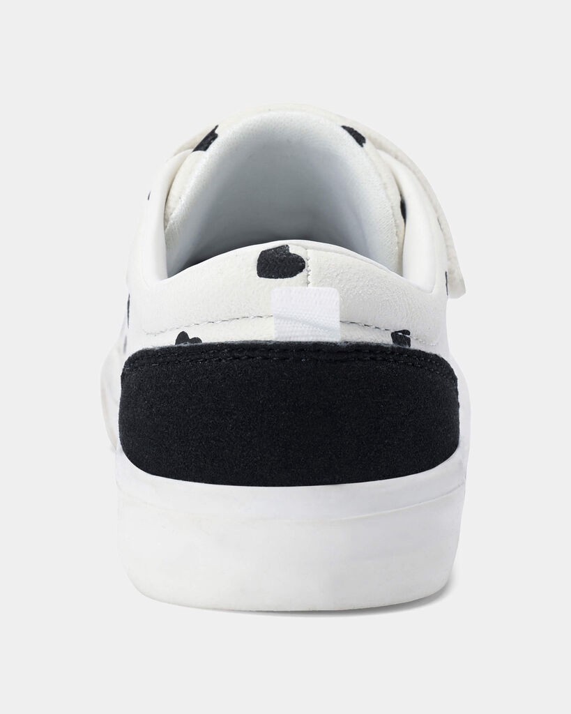 slide 3 of 6, Carter's Carters Toddler Girl Heart Print Casual Shoes - White/Black White 9, 1 ct