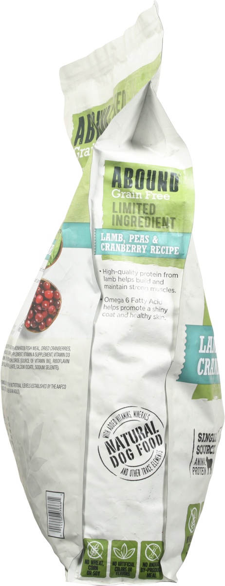 slide 6 of 10, Abound Grain Free Limited Ingredient Lamb Peas Cranberry Recipe Adult Dog Food, 14 lb