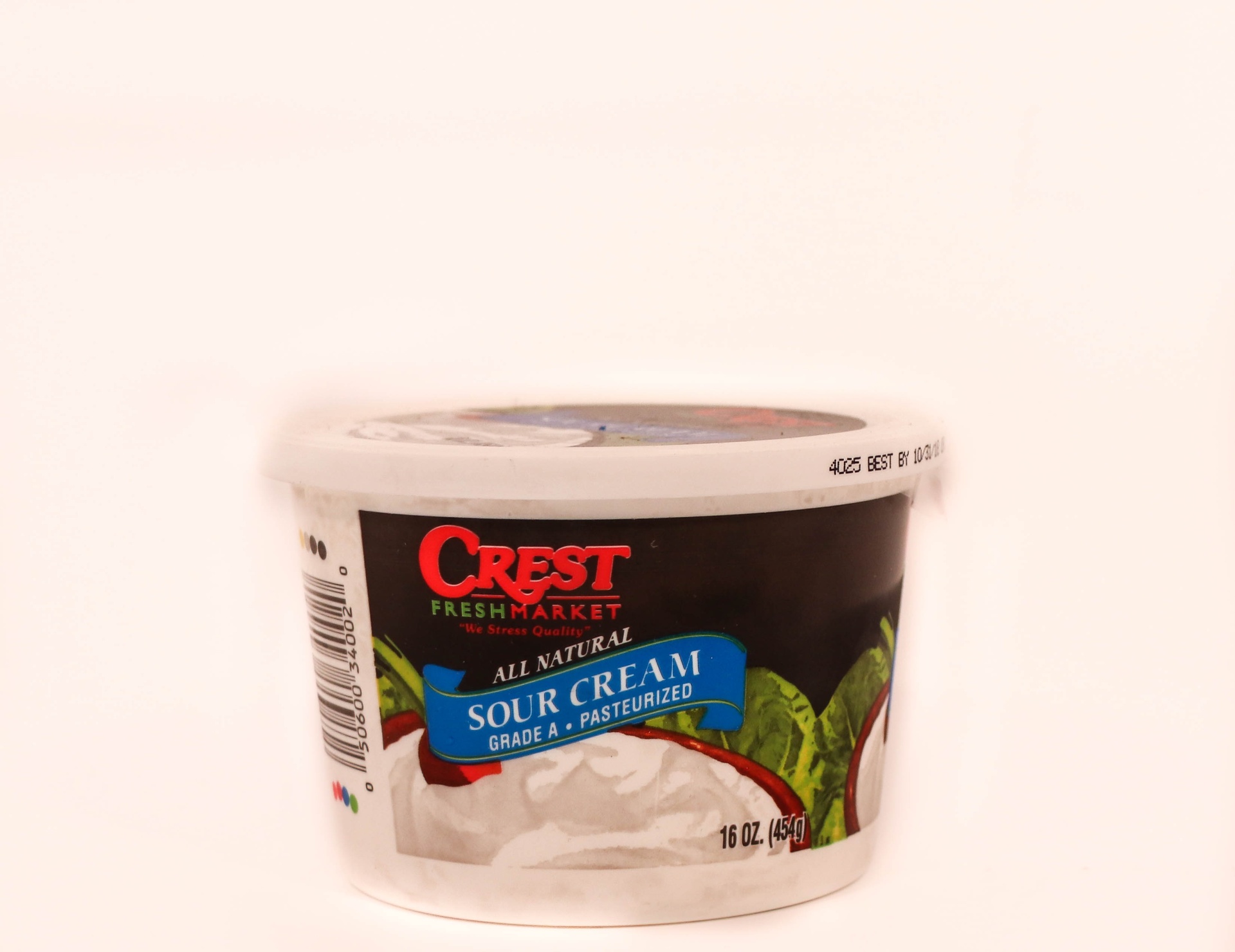 slide 1 of 1, Crest Foods Crest Sour Cream, 16 oz