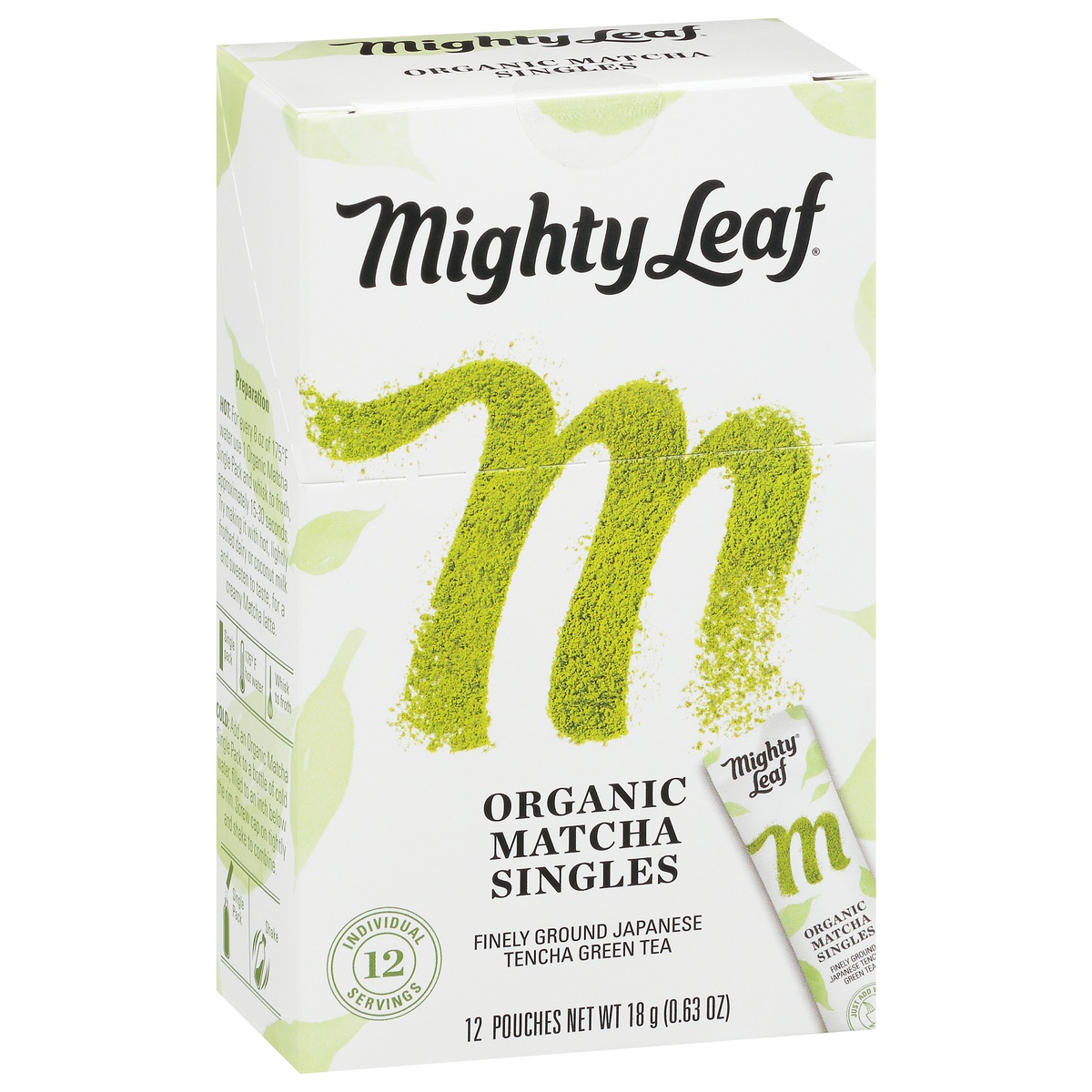 slide 2 of 10, Mighty Leaf Organic Finely-ground Japanese Green Tea Matcha Singles, 12 oz