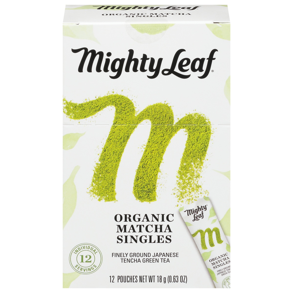 slide 1 of 10, Mighty Leaf Organic Finely-ground Japanese Green Tea Matcha Singles, 12 oz