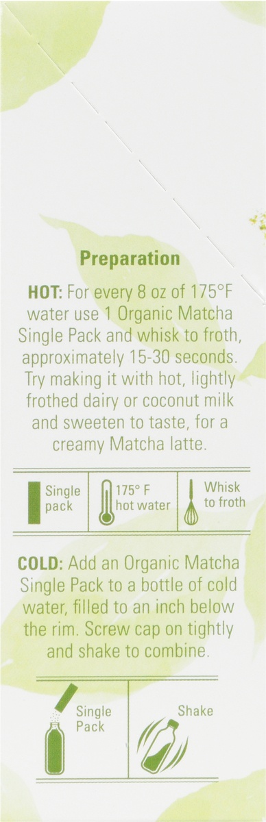 slide 6 of 10, Mighty Leaf Organic Finely-ground Japanese Green Tea Matcha Singles, 12 oz