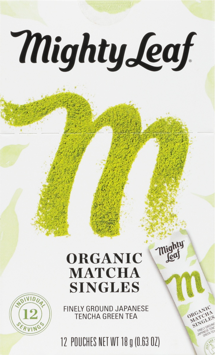 slide 8 of 10, Mighty Leaf Organic Finely-ground Japanese Green Tea Matcha Singles, 12 oz