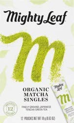 Mighty Leaf Singles Organic Matcha Green Tea - 12 ct