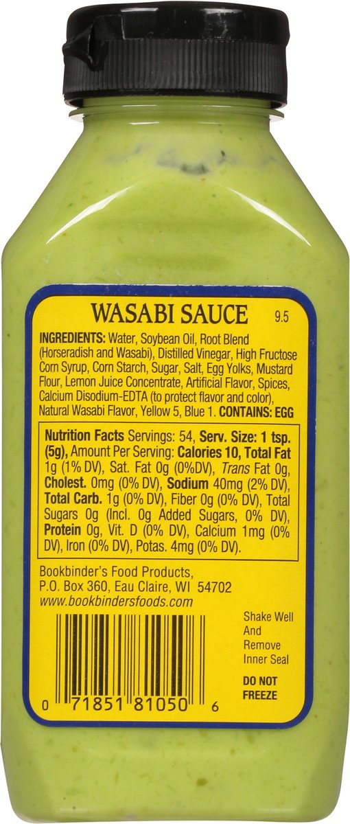 slide 10 of 13, Bookbinder's Hot Wasabi Sauce 9.5 oz, 9.5 oz