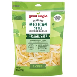 Giant Eagle Cheese, Shredded, Thick Cut, Mexican Style Blend