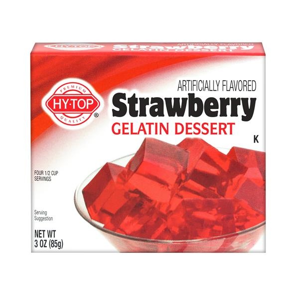 slide 1 of 1, Hy-Top Gelatin Strawberry, 3 oz