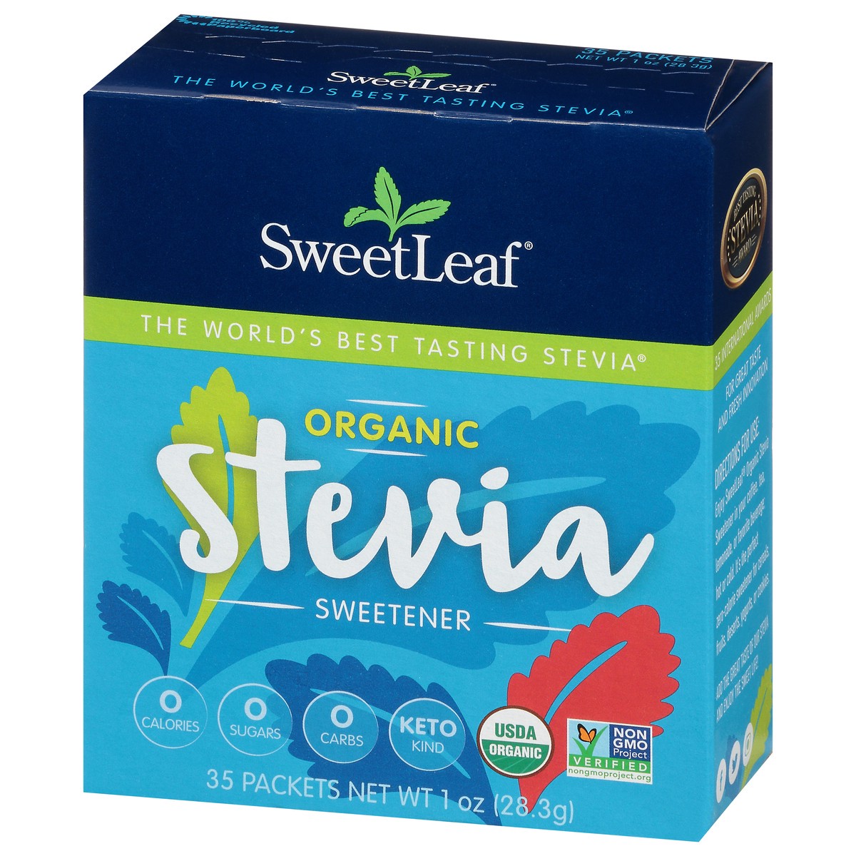 slide 5 of 9, SweetLeaf Organic Stevia Sweetener 35 ea, 35 ct