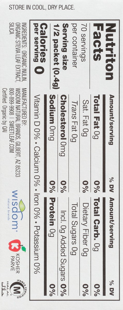 slide 3 of 9, SweetLeaf Organic Stevia Sweetener 35 ea, 35 ct