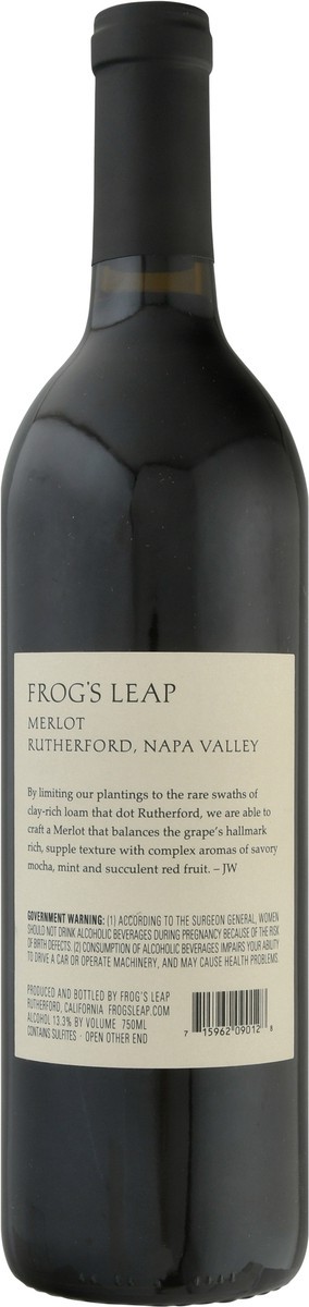 slide 5 of 9, Frog's Leap Rutherford Napa Valley Merlot 750 ml Bottle, 750 ml