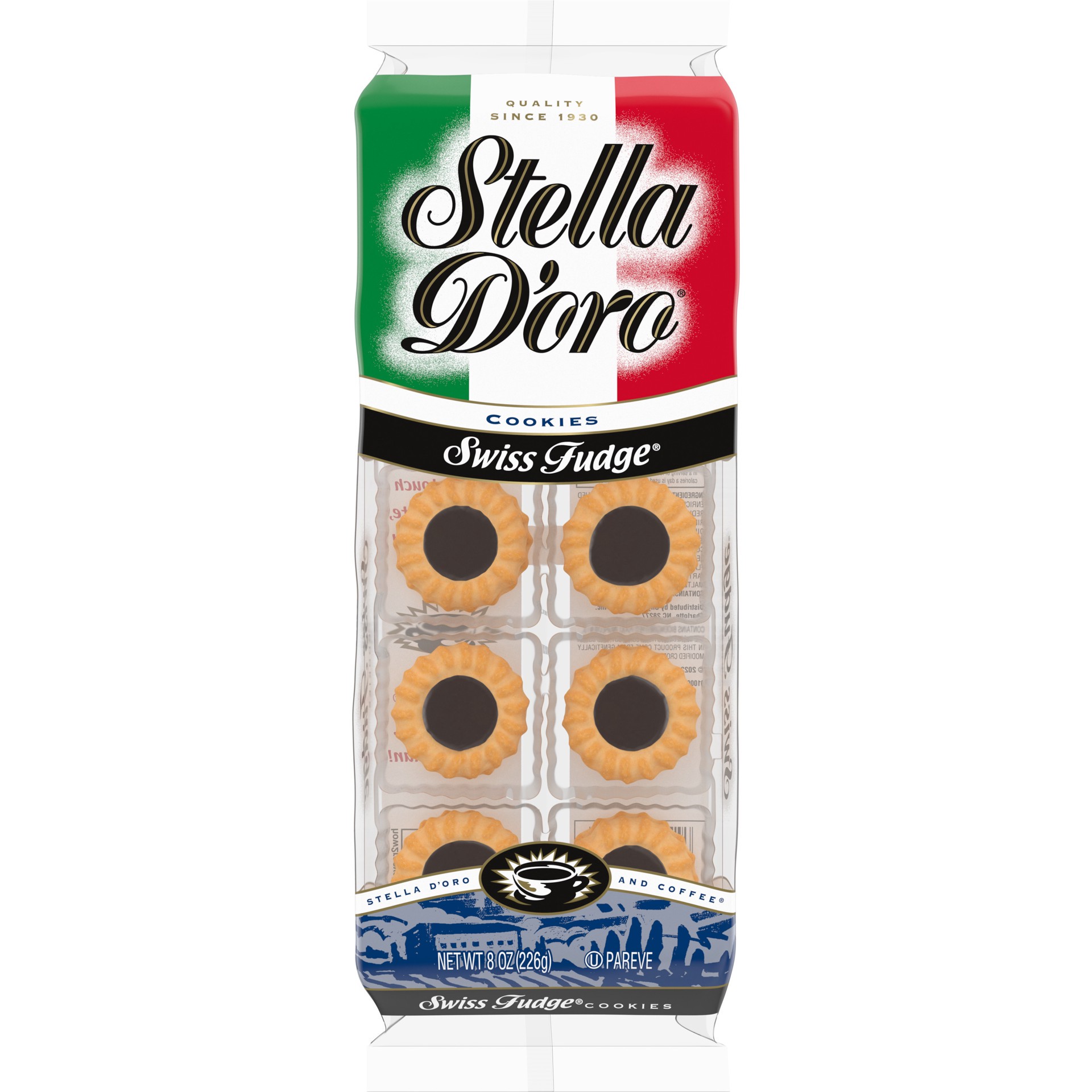 slide 1 of 5, Stella d'Oro Cookies, Swiss Fudge, 8 Oz, 8 oz