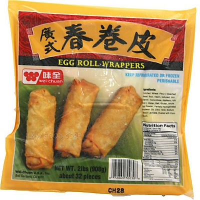 slide 1 of 1, Wei-Chuan Egg Roll Wrappers, 2 lb