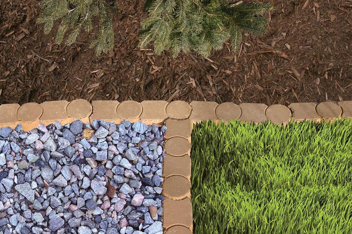 slide 4 of 5, 12-in L x 3-in W x 3-in H Tan Concrete Straight edging stone, 1 ct