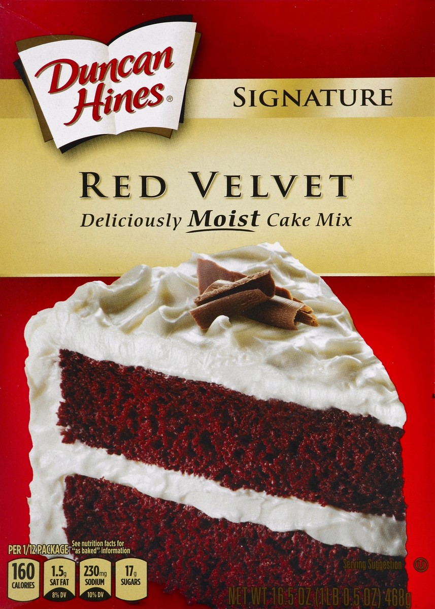 slide 4 of 4, Duncan Hines Signature Red Velvet Cake Mix, 16.5 oz