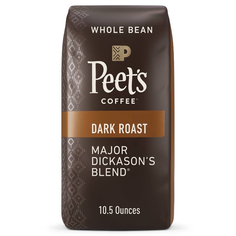 slide 1 of 3, Peet's Coffee Major Dickason's Blend Dark Roast Whole Bean Coffee- 10.5 oz, 12 oz