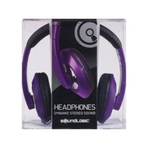 slide 1 of 1, Sound Logic Dynamic Stero Sound Headphones, Purple, 1 ct