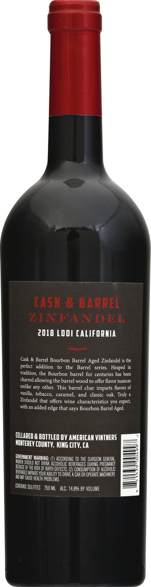 slide 11 of 11, Cask & Barrel Bourbon Zinfandel, 750 ml