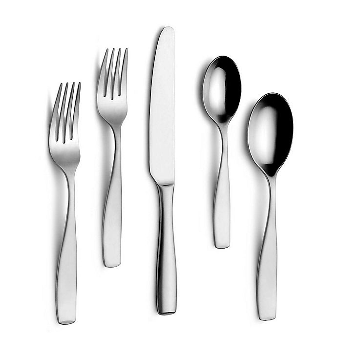 slide 1 of 1, Mikasa Satin Loft Flatware Set, 75 ct