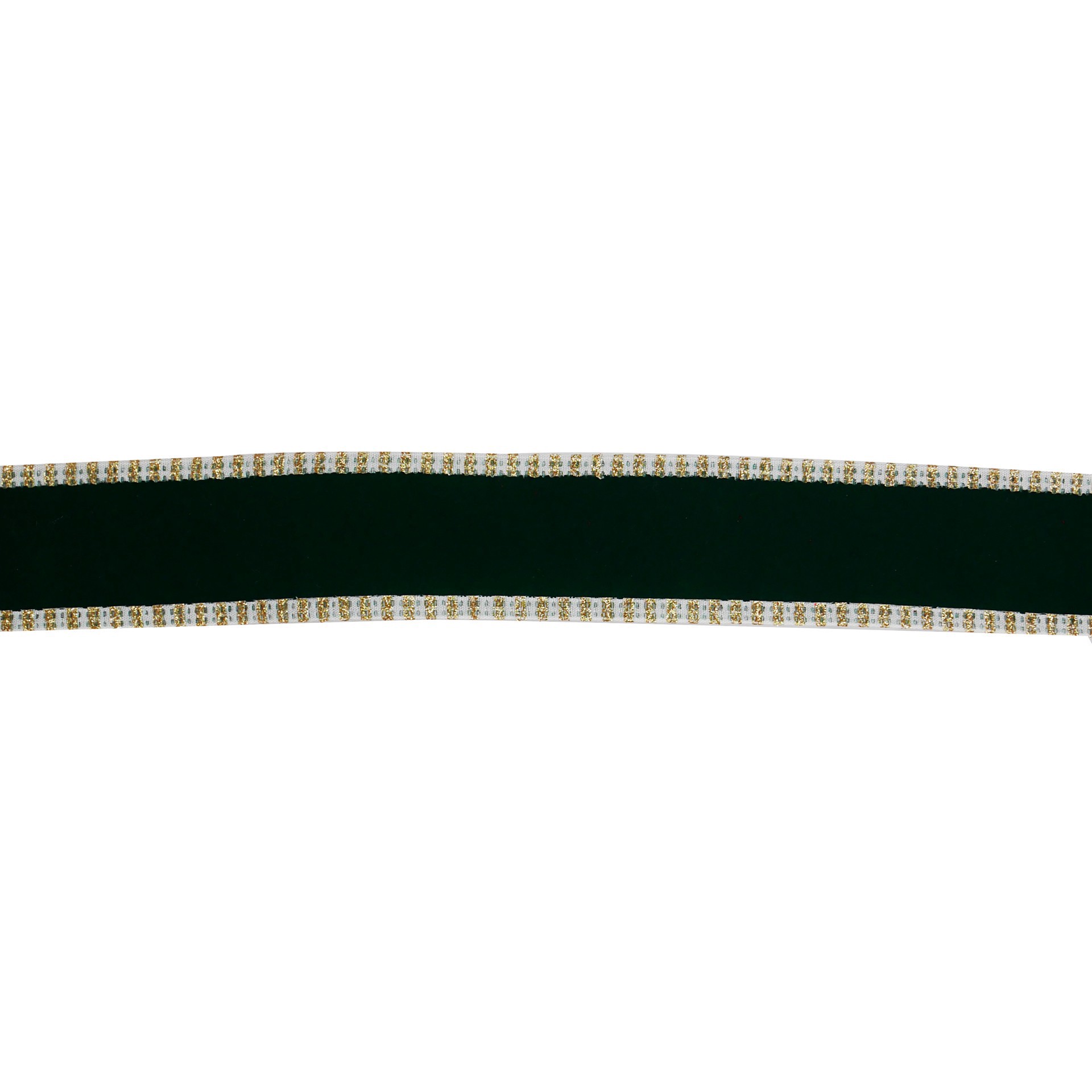 slide 3 of 3, 1.5" X 25ft. Green With Gold Edge Wired Ribbon By Celebrate It, 1.5 in x 25 ft
