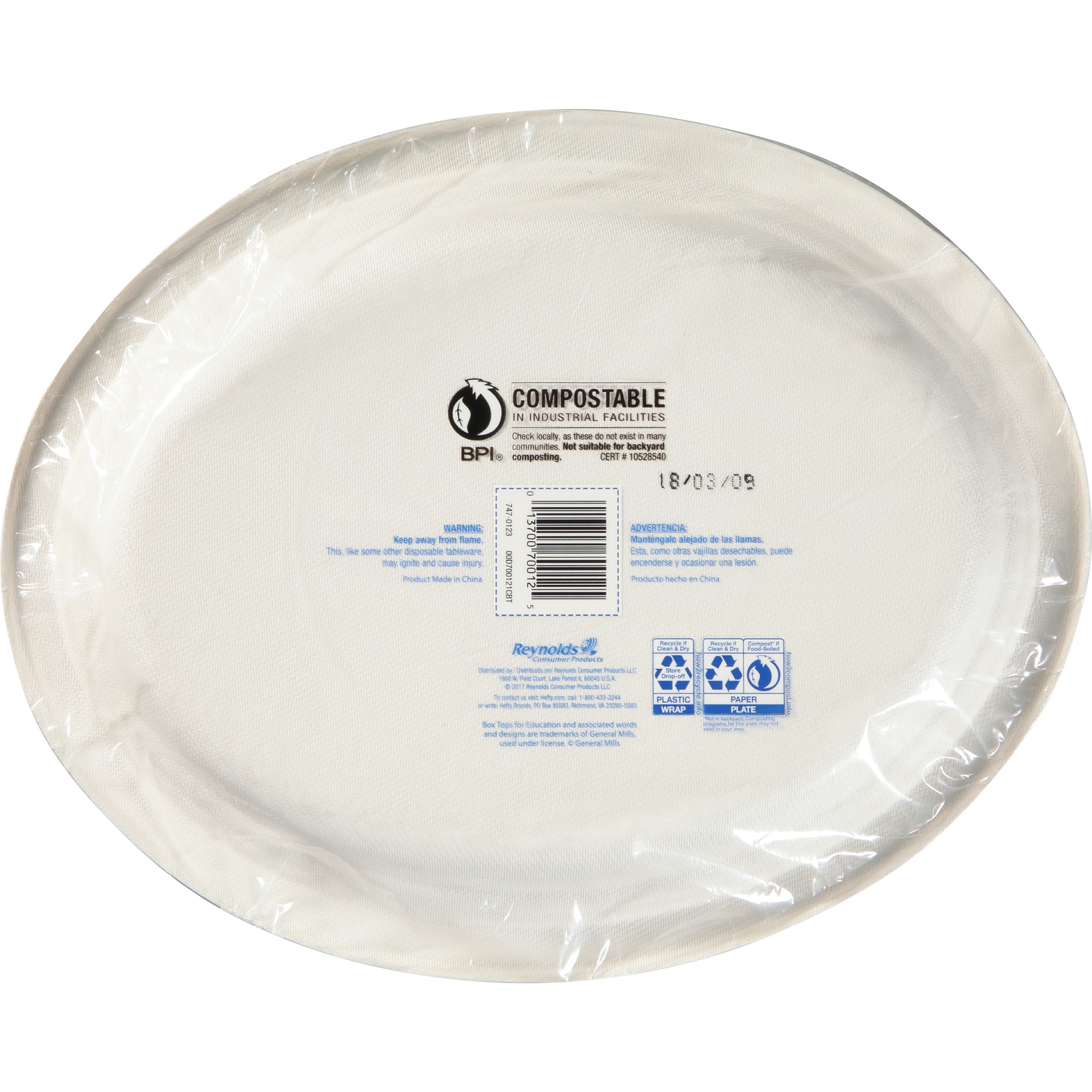 slide 4 of 4, Hefty Plates, Paper, Oval Platters, Microwavable, 12 ct