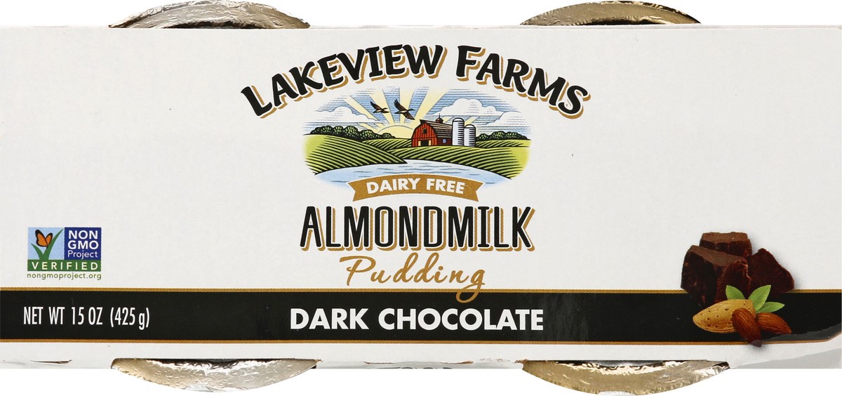 slide 12 of 12, Lakeview Farms Dairy Free Dark Chocolate Almondmilk Pudding 15 oz, 15 oz