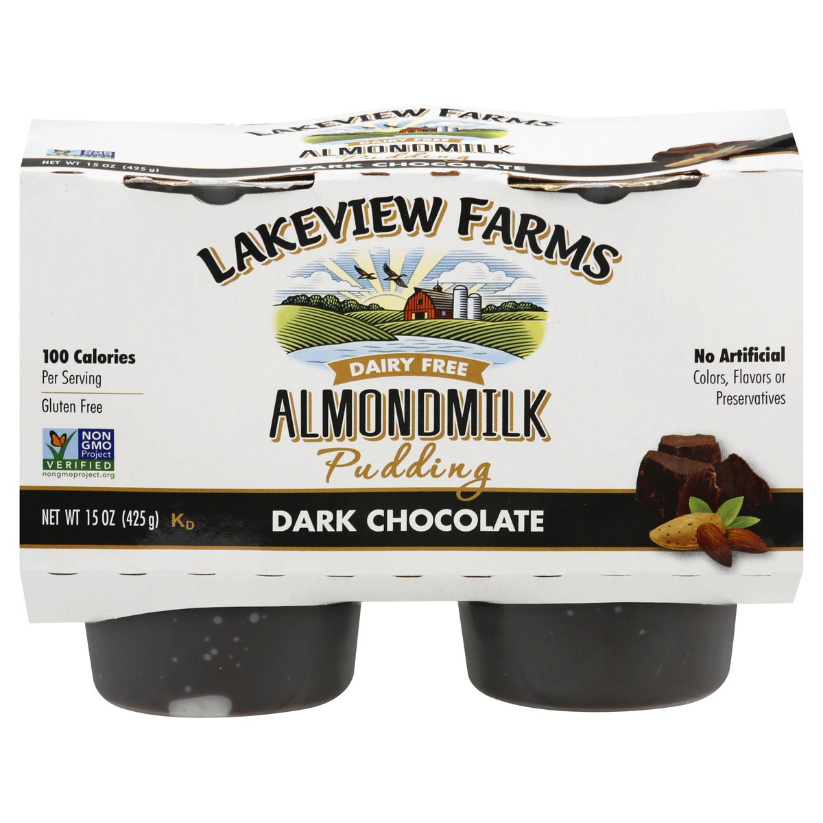 slide 1 of 12, Lakeview Farms Dairy Free Dark Chocolate Almondmilk Pudding 15 oz, 15 oz