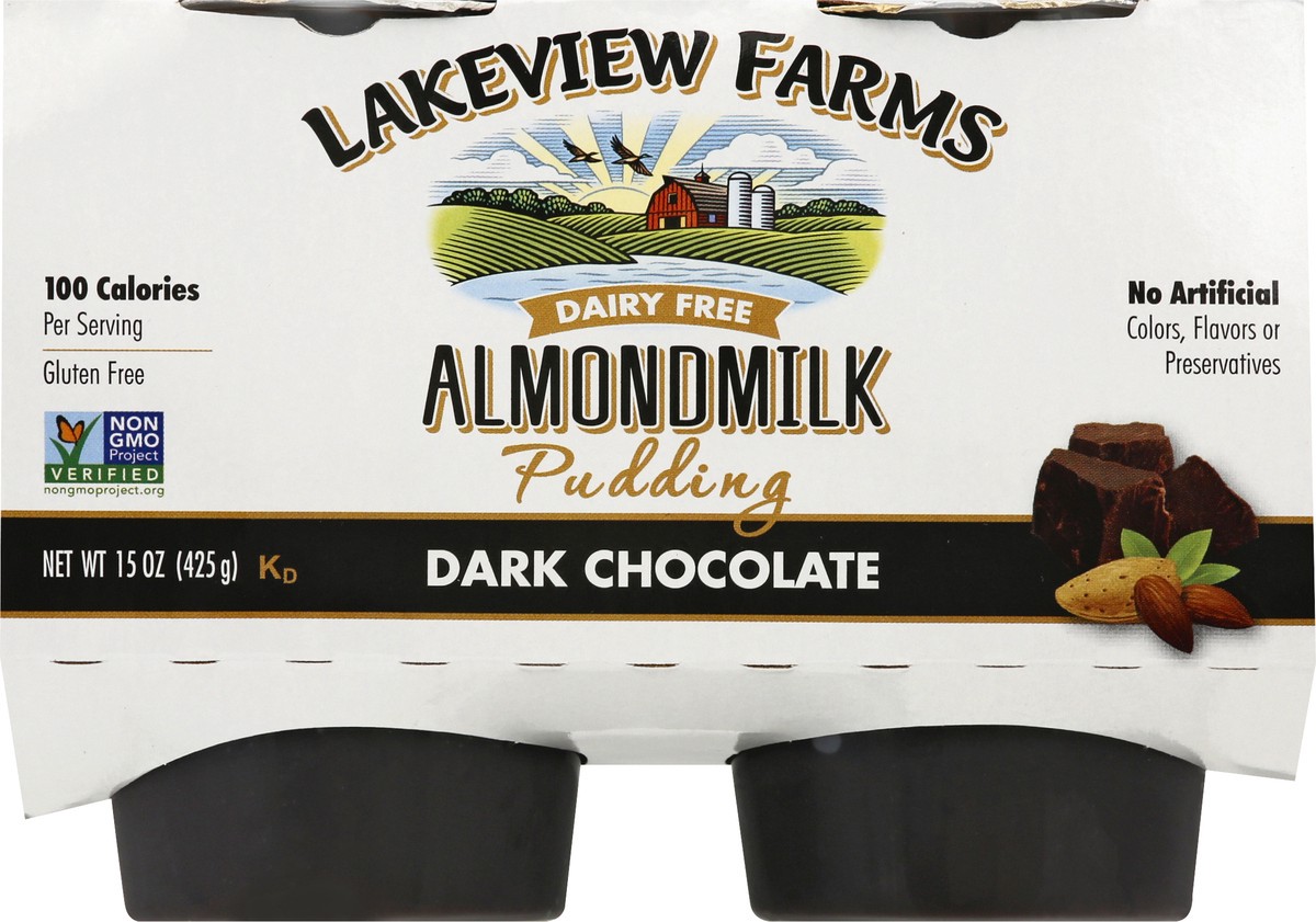 slide 1 of 12, Lakeview Farms Dairy Free Dark Chocolate Almondmilk Pudding 15 oz, 15 oz