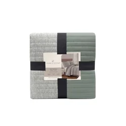 Room & Retreat 3piece Heathered Quilt Set King Sage