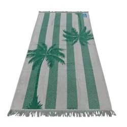 Sol Borne Jacq Beach Towel Cabana Palm 36in X 72in