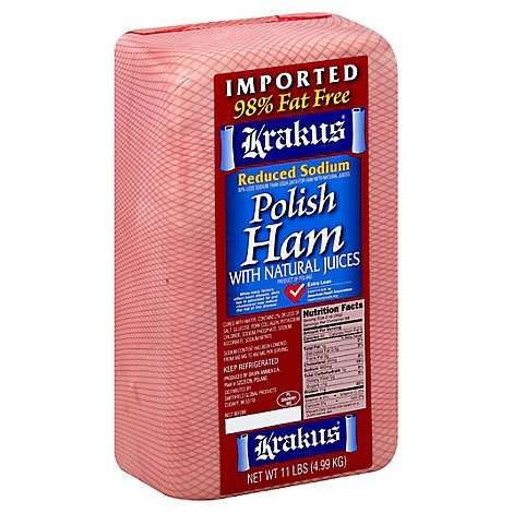 slide 1 of 1, Krakus Lower Sodium Ham, per lb