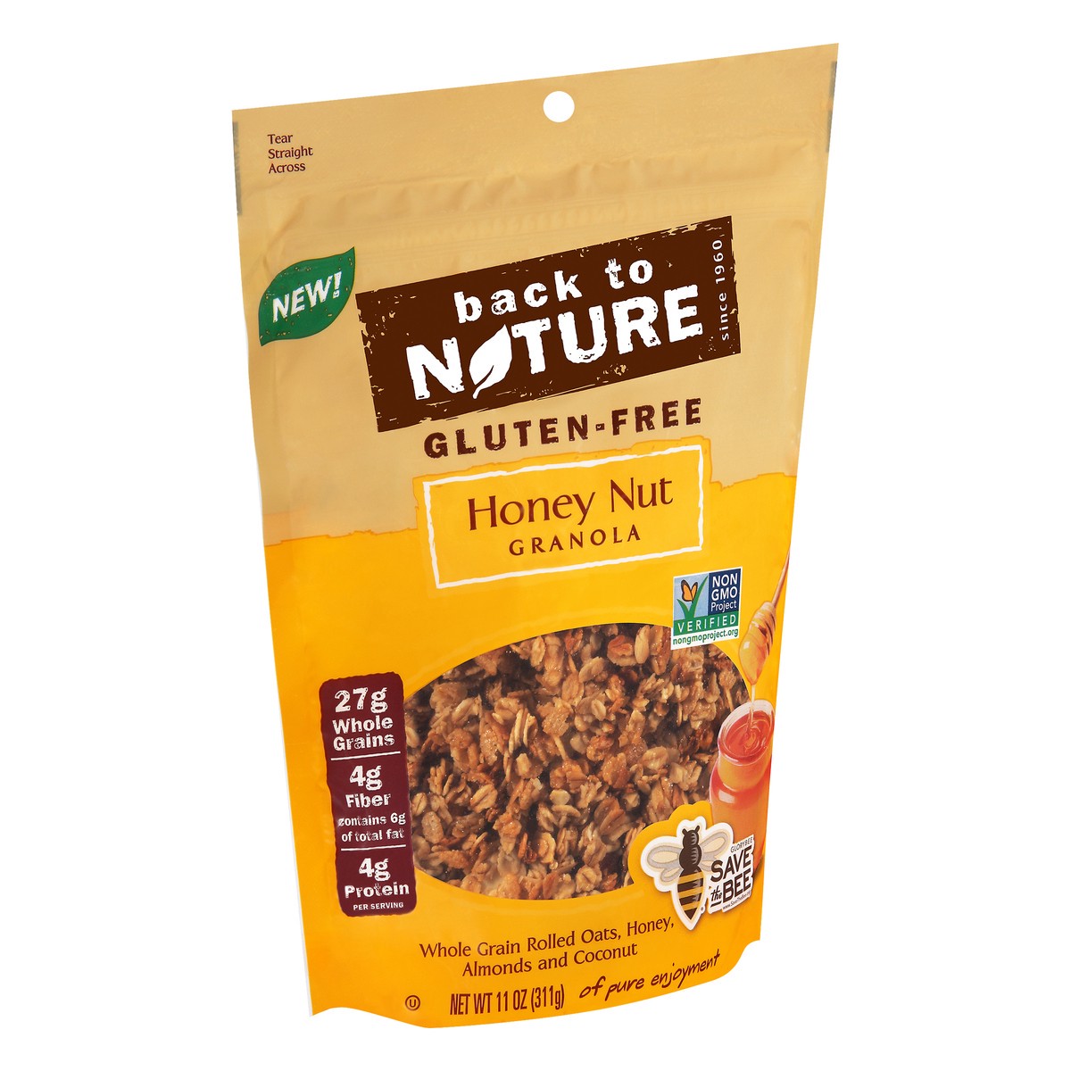 slide 2 of 9, Back to Nature Gluten Free Honey Nut Granola 11 oz, 11 oz