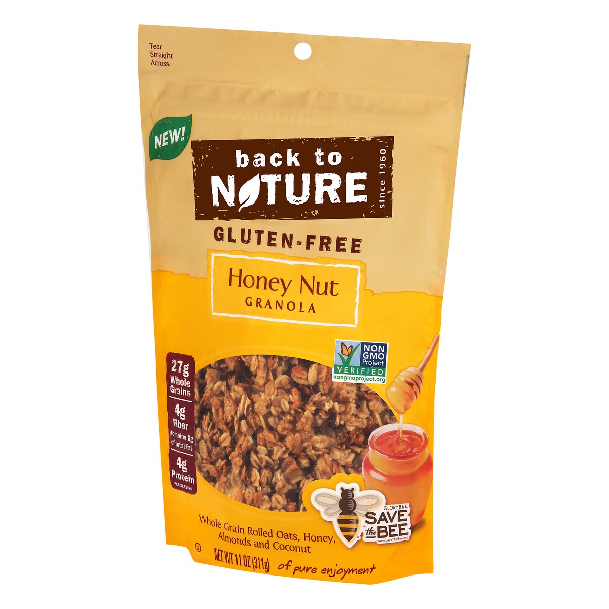 slide 3 of 9, Back to Nature Gluten Free Honey Nut Granola 11 oz, 11 oz