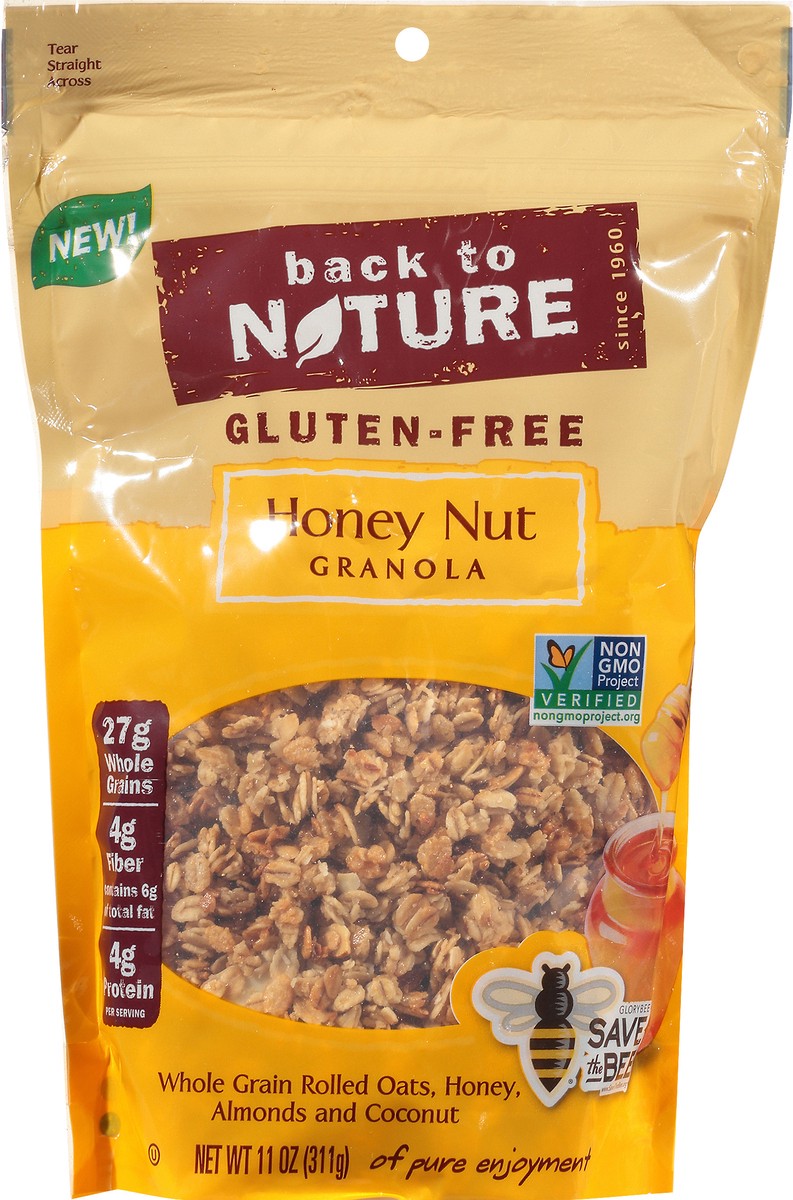 slide 1 of 9, Back to Nature Gluten Free Honey Nut Granola 11 oz, 11 oz