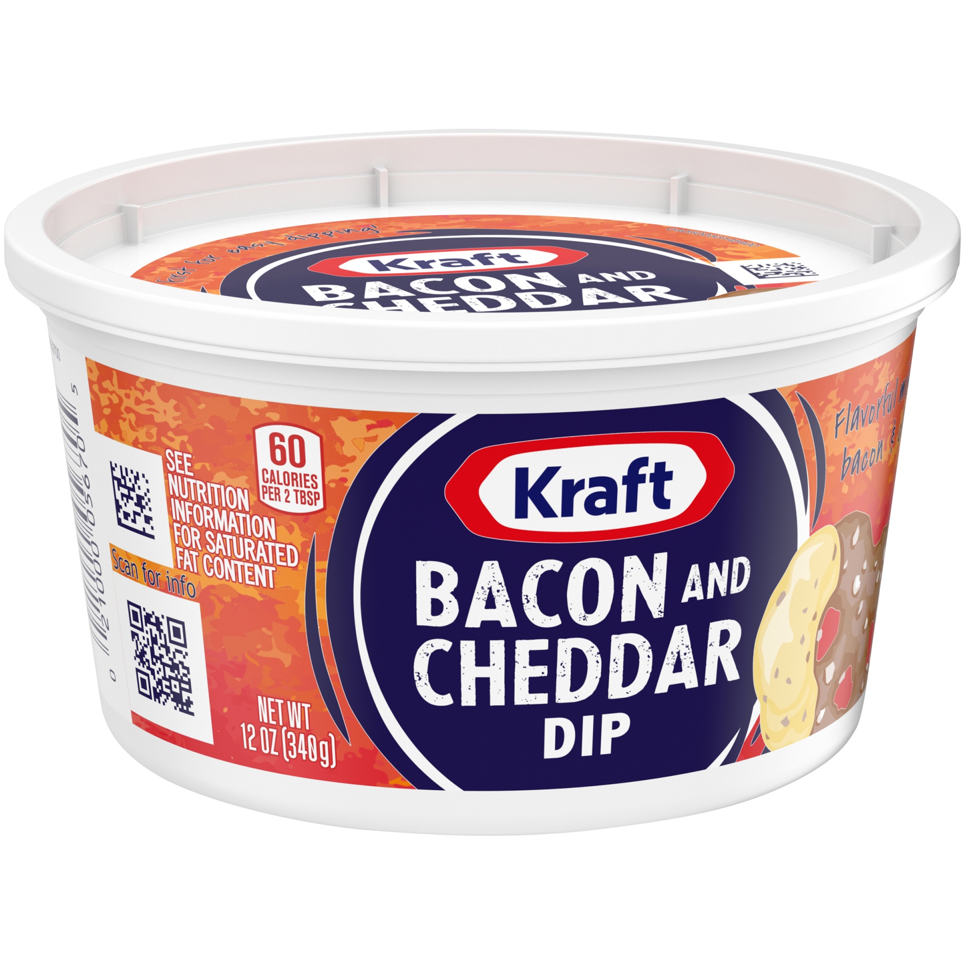 slide 2 of 6, Kraft Bacon & Cheddar Dip Tub, 12 oz