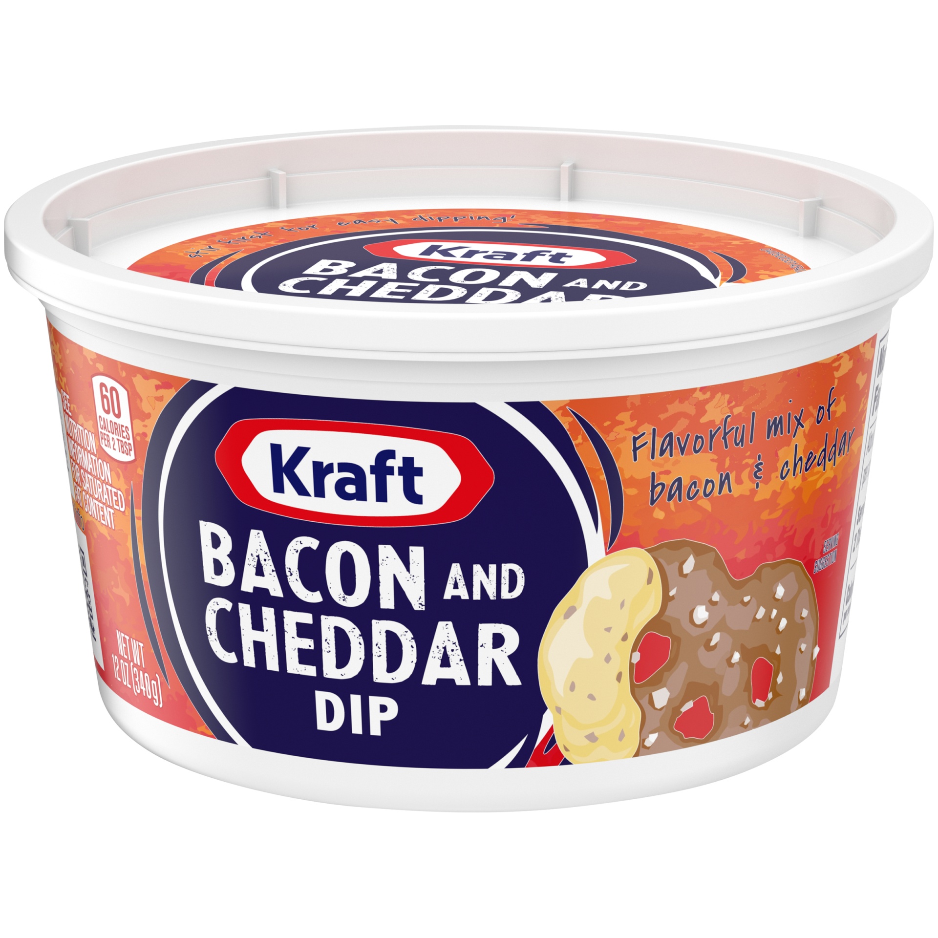 slide 3 of 6, Kraft Bacon & Cheddar Dip Tub, 12 oz