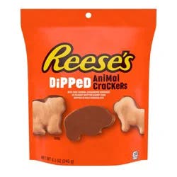 REESE's Milk Chocolate Peanut Butter Candy Dipped Animal Crackers Bag - 8.5 oz