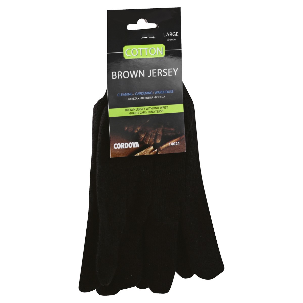 slide 6 of 9, Cordova Brown Jersey Gloves, 1 ct