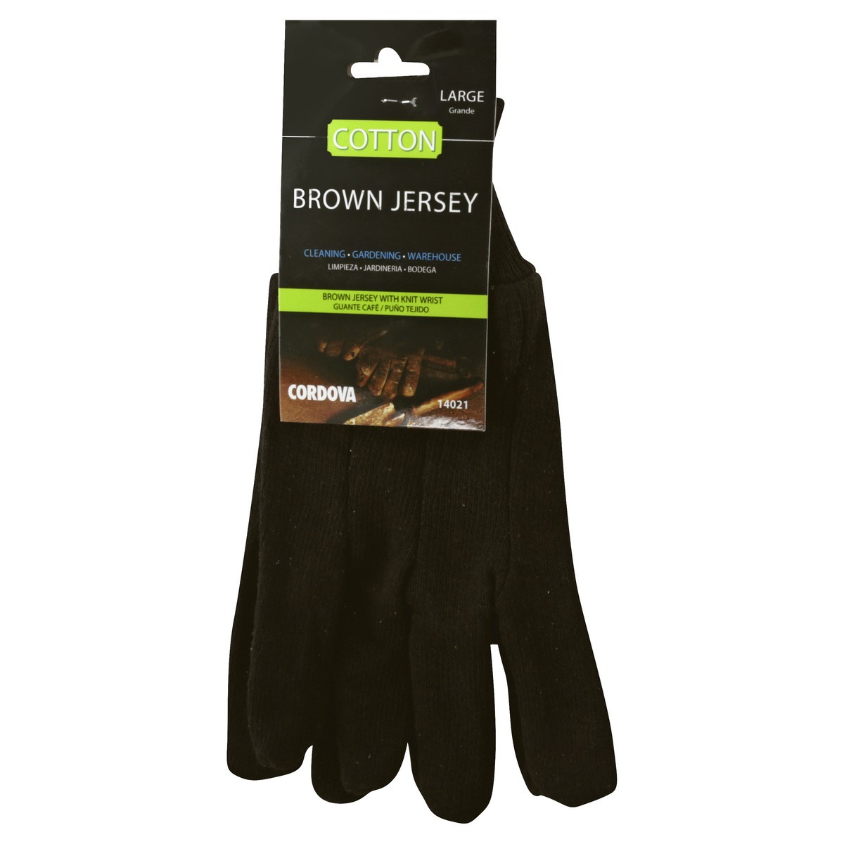 slide 7 of 9, Cordova Brown Jersey Gloves, 1 ct