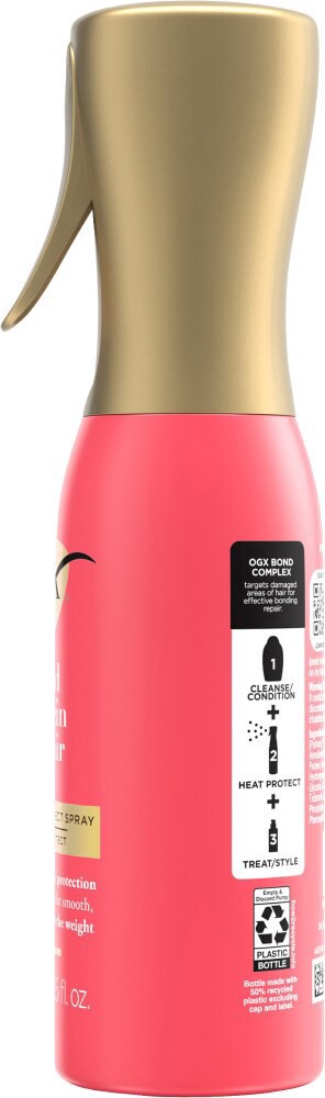slide 3 of 3, OGX® Bond Protein Repair Heat Protectant Spray, 6.5 fl oz