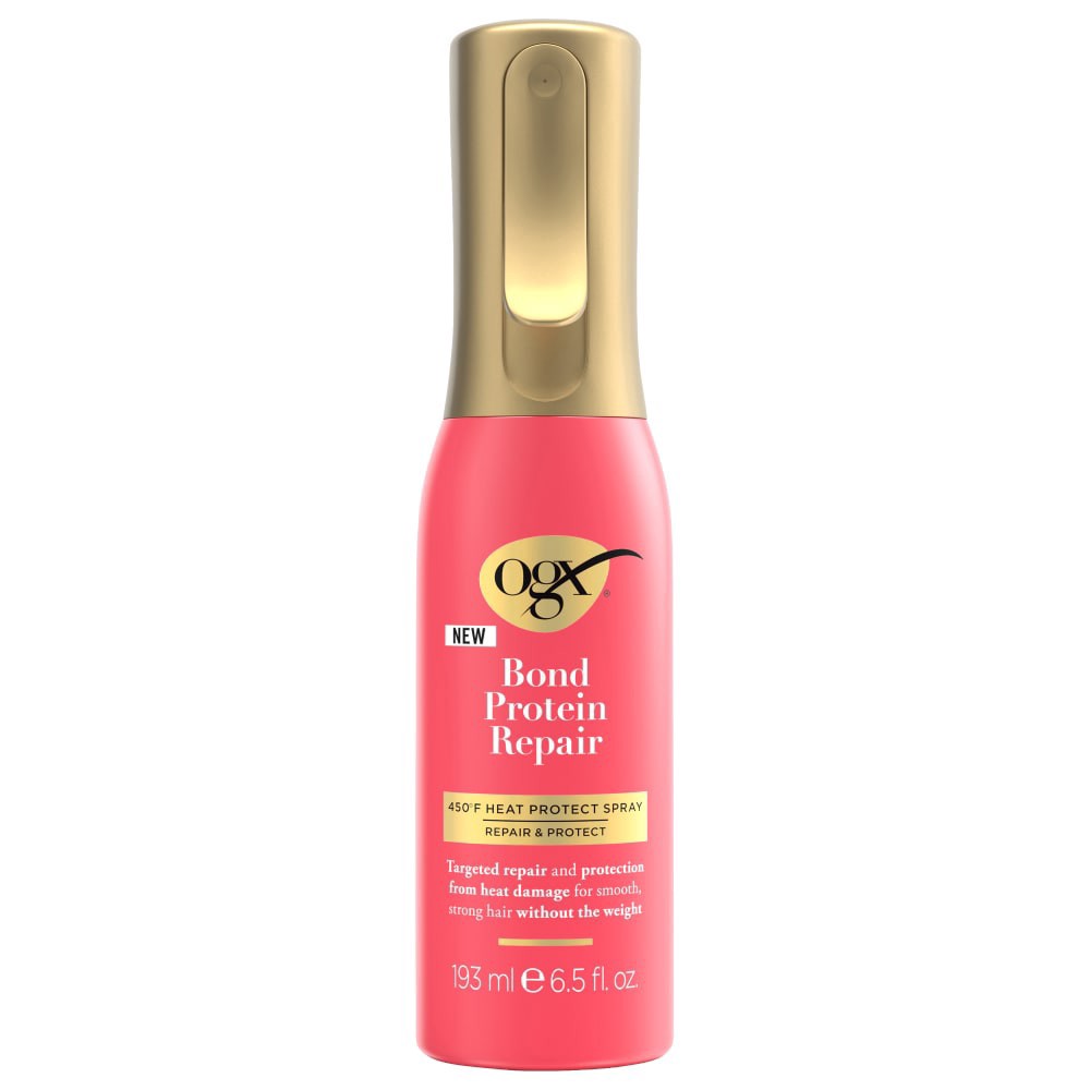 slide 1 of 3, OGX® Bond Protein Repair Heat Protectant Spray, 6.5 fl oz