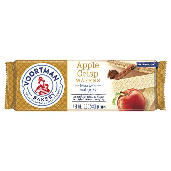 slide 1 of 1, Voortman Bakery Apple Crisp Wafers Seasonal, 10.6 oz