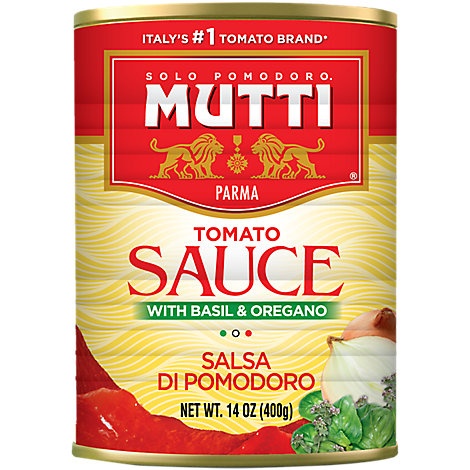 slide 1 of 1, Mutti Tomato Sauce With Basil & Oregano, 14 oz