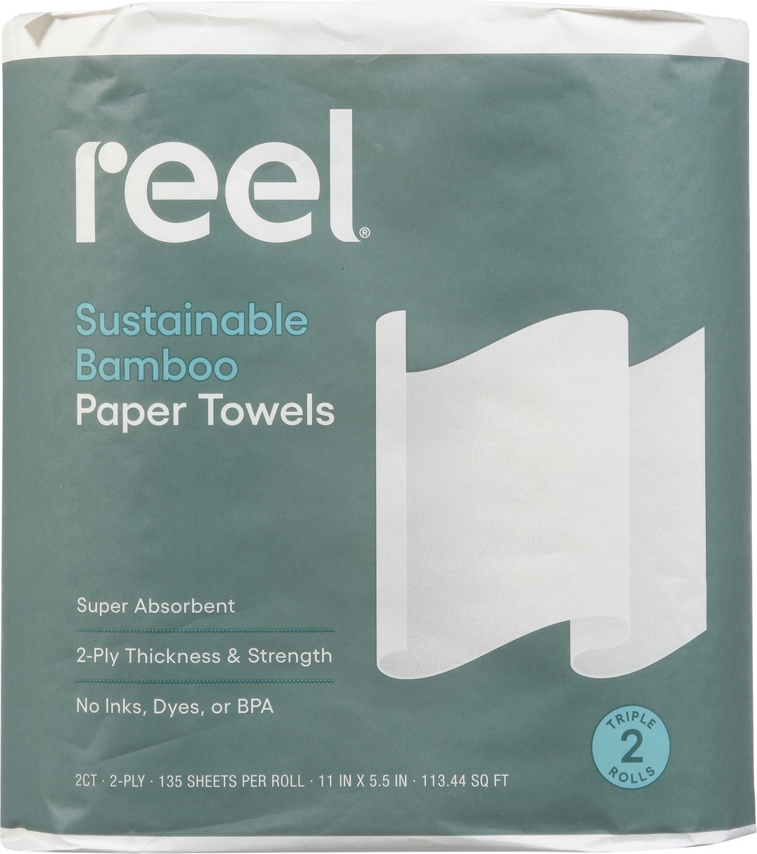 slide 3 of 11, Reel Premium Bamboo Paper Towels 2ct - 2 RL, 2 ct