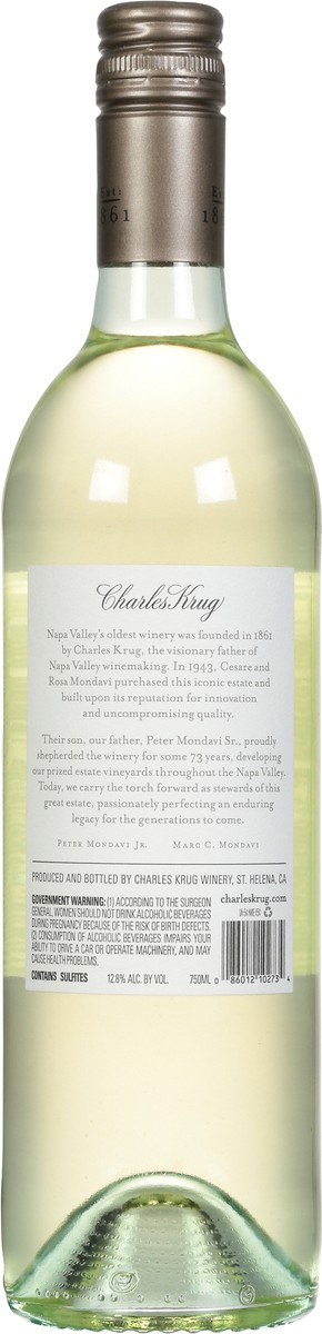 slide 8 of 9, Charles Krug Sauvignon Blanc Wine, 750 ml