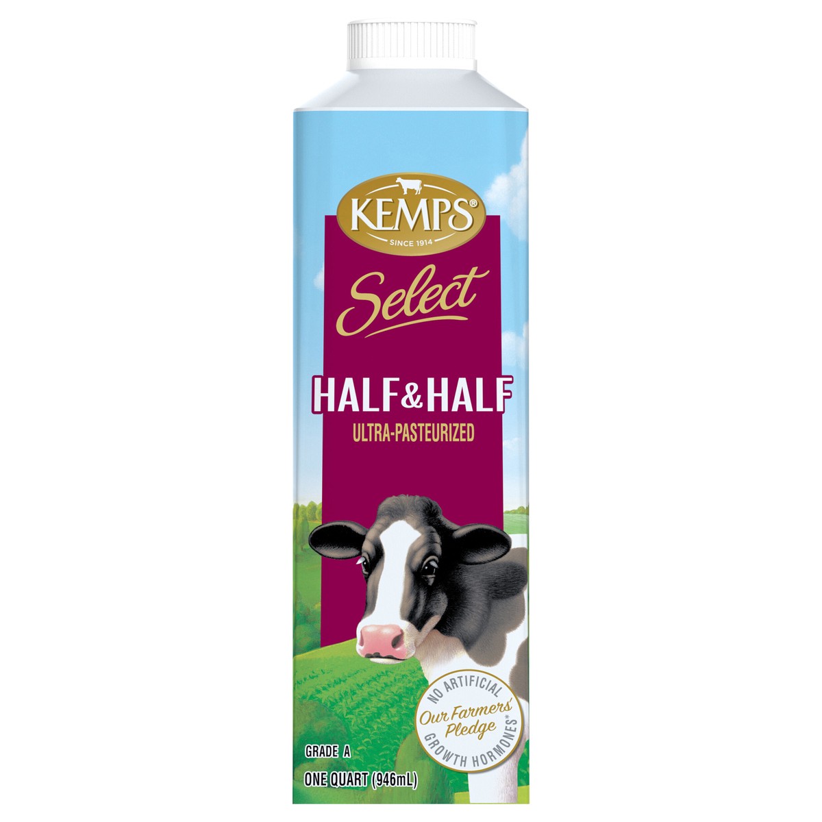 slide 1 of 9, Kemps Select Half & Half, 1 qt