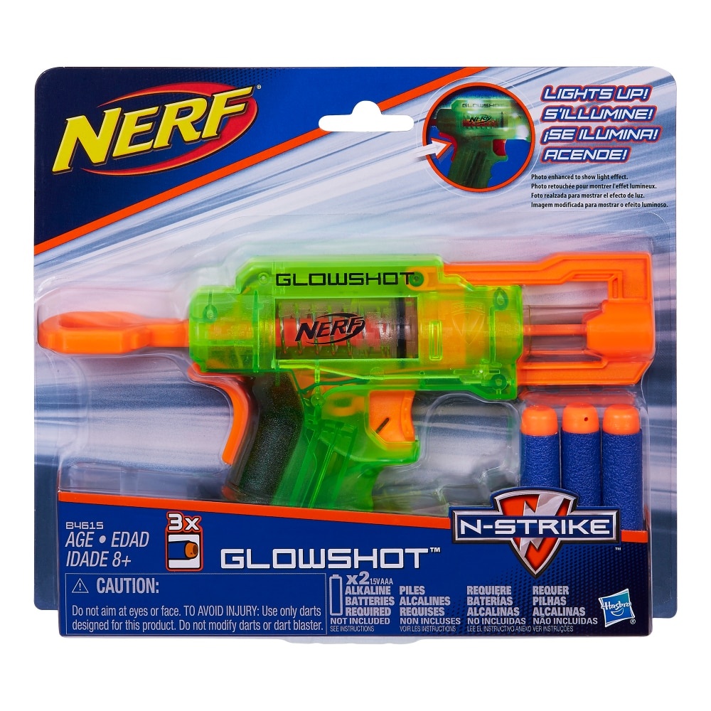 slide 1 of 1, Nerf N-Strike Glowshot Blaster, 1 ct