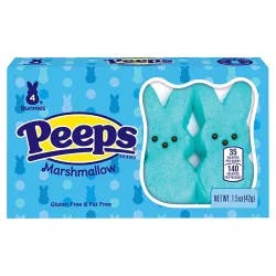 Just Born PEEPS Blue Marshmallow Bunnies, Easter Candy
